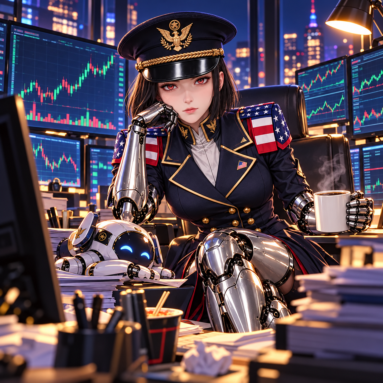 AgenC at a desk of market screens